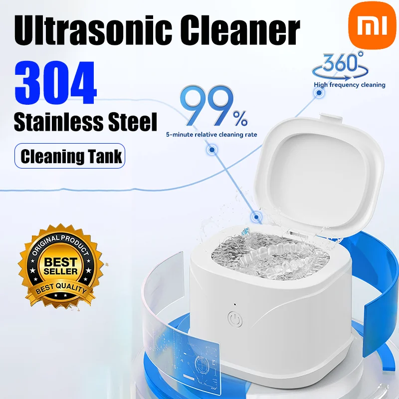 

Xiaomi MIJIA Portable Ultrasonic Jewelry Cleaner 46KHZ Ultrasound Jewelry Cleaner Machine High Frequency Ultrasonic Cleaner