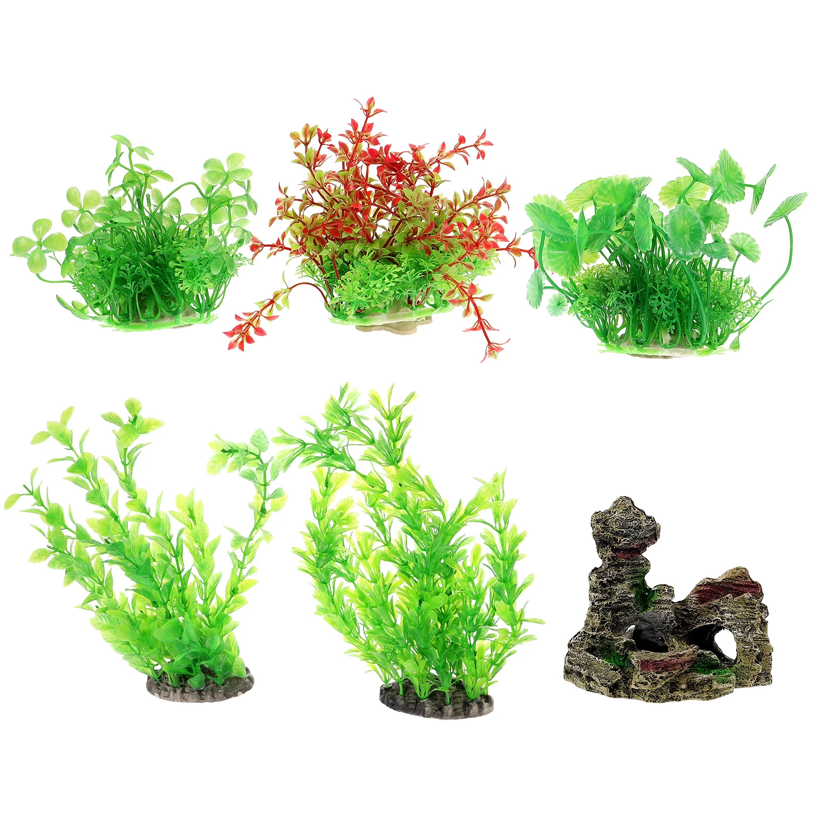 

6pcs Simulation Water For Aquarium Artificial Aquatic Plants Fish Tank Accessories Decor Plastic Aquarium Plants Realistic Fish