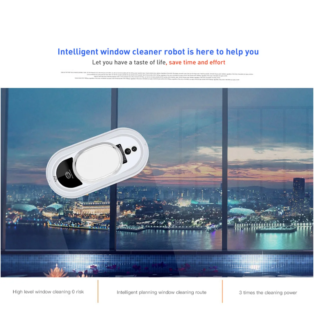 Automatic Window Cleaner Robot Vacuum Cleaning Remote Control Cleaning Anti-Fall Electric Home  Windows Washer Glass Cleaner