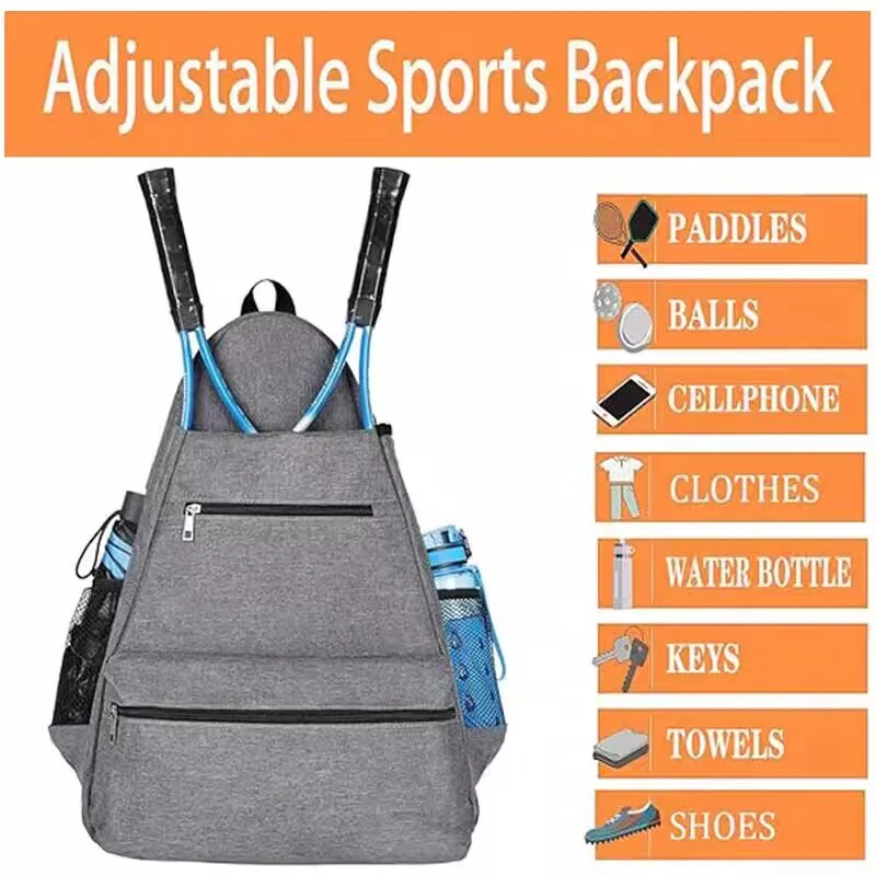 Pickleball Racket Backpack Handbag Crossbody Badminton Tennis Racket Bag Shoulder Bag Waterproof Sporting Backpack
