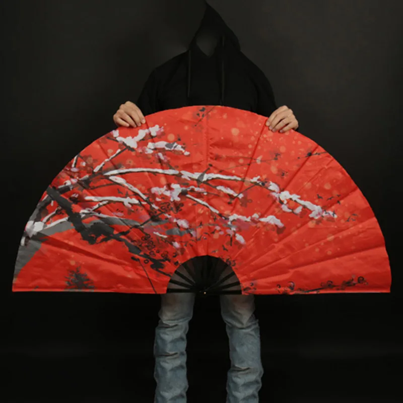 مروحة زهر البرقوق الجامبو (قابلة للطي) خدع سحرية مروحة كبيرة ساحر مرحلة التلاعب أوهام روتينية حيل Mentalism الدعائم #3