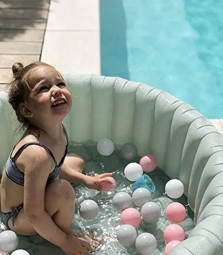 Ball Pit Balls for Kids, Pool Toys Thicken Soft Plastic Balls for Ball Pit BPA Free Toddler Toy White Clear and Pink 100pcs