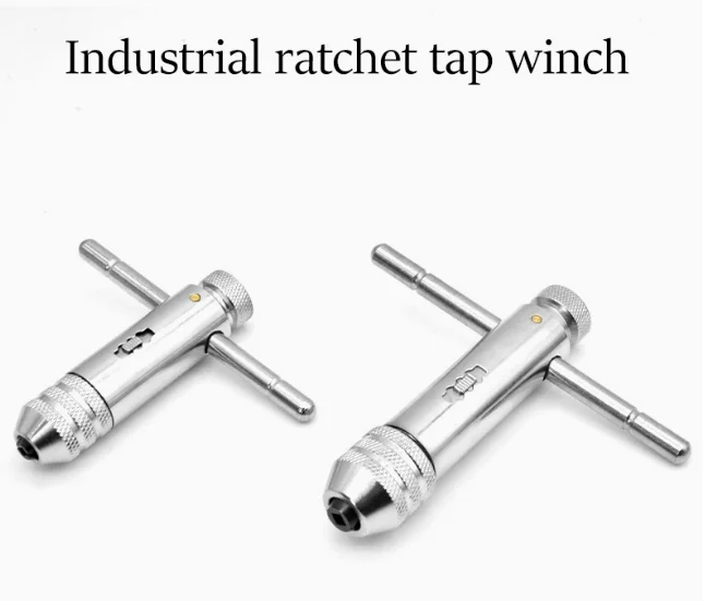 M3-M8 Adjustable Ratchet Hand Tap Wrench M5-M12 Extended Tapping Forward and Reverse Tapping Accessories Tool