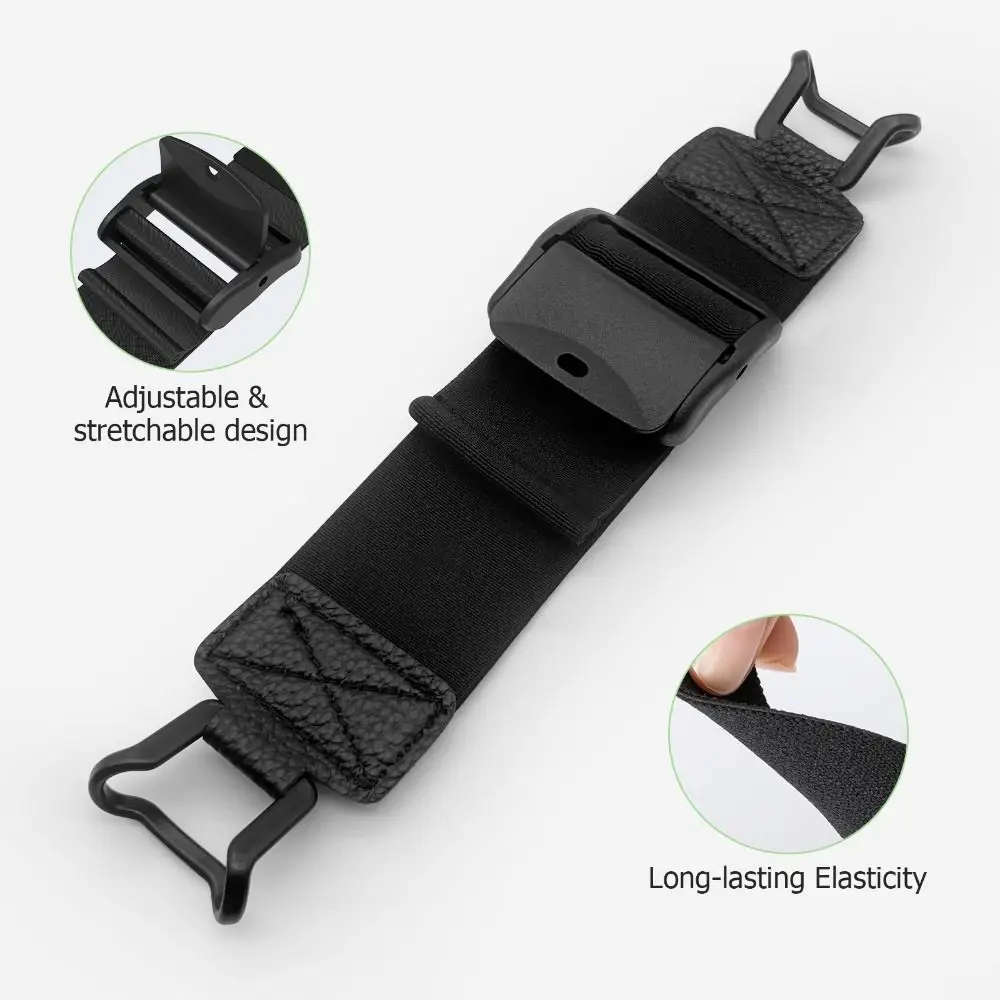 PU Leather Secure Hand Strap High Elastic Anti Drop Finger Grip Strap Versatile Anti-Slip for 6-12