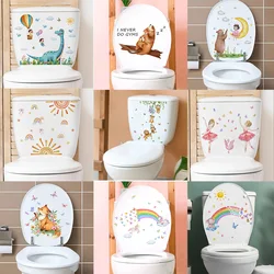 A variety of cartoon animals children's room toilet decoration stickers Boys Girls Bedroom Living Room Decor wall stickers