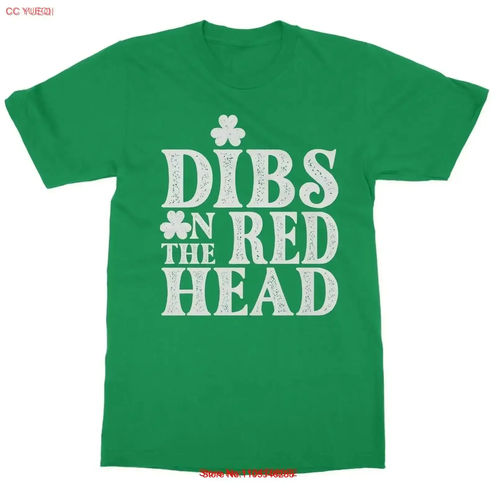 Dibs On The Redhead T-Shirt im Vintage-Stil, St. Patricks Day, gewaschen, leicht dehnbar, grafische Mode, stilvoll, lässig, Herren-Vintage-Stil