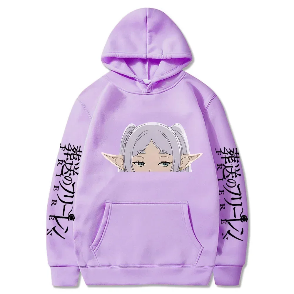 Frieren เสื้อฮู้ดดี้ขนาดใหญ่พิเศษสำหรับผู้หญิง, เสื้อแขนยาวชายและหญิงสตรีทแวร์ให้ความอบอุ่นในฤดูใบไม้ร่วงและฤดูหนาว