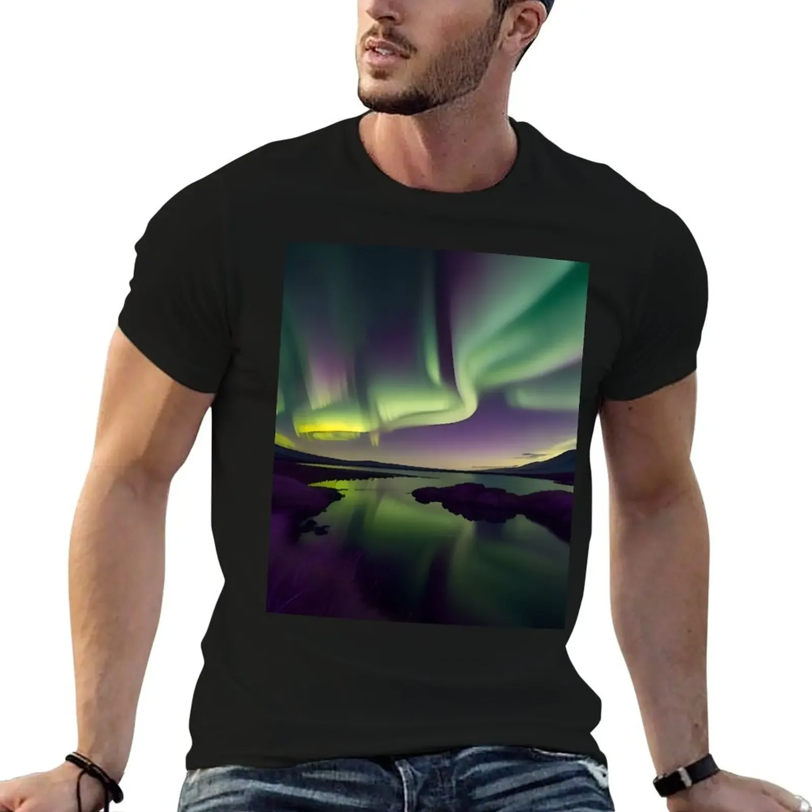 Wonderful Aurora Borealis T-Shirt cute clothes Short sleeve tee shirts graphic tees Aesthetic clothing t shirts men