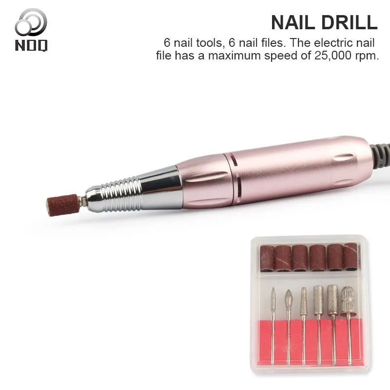 NOQ Professional Nail Drill Manicure Machine For Nails Pedicure Dust Vacuuming Cleaning Milling Cutter With Lighting