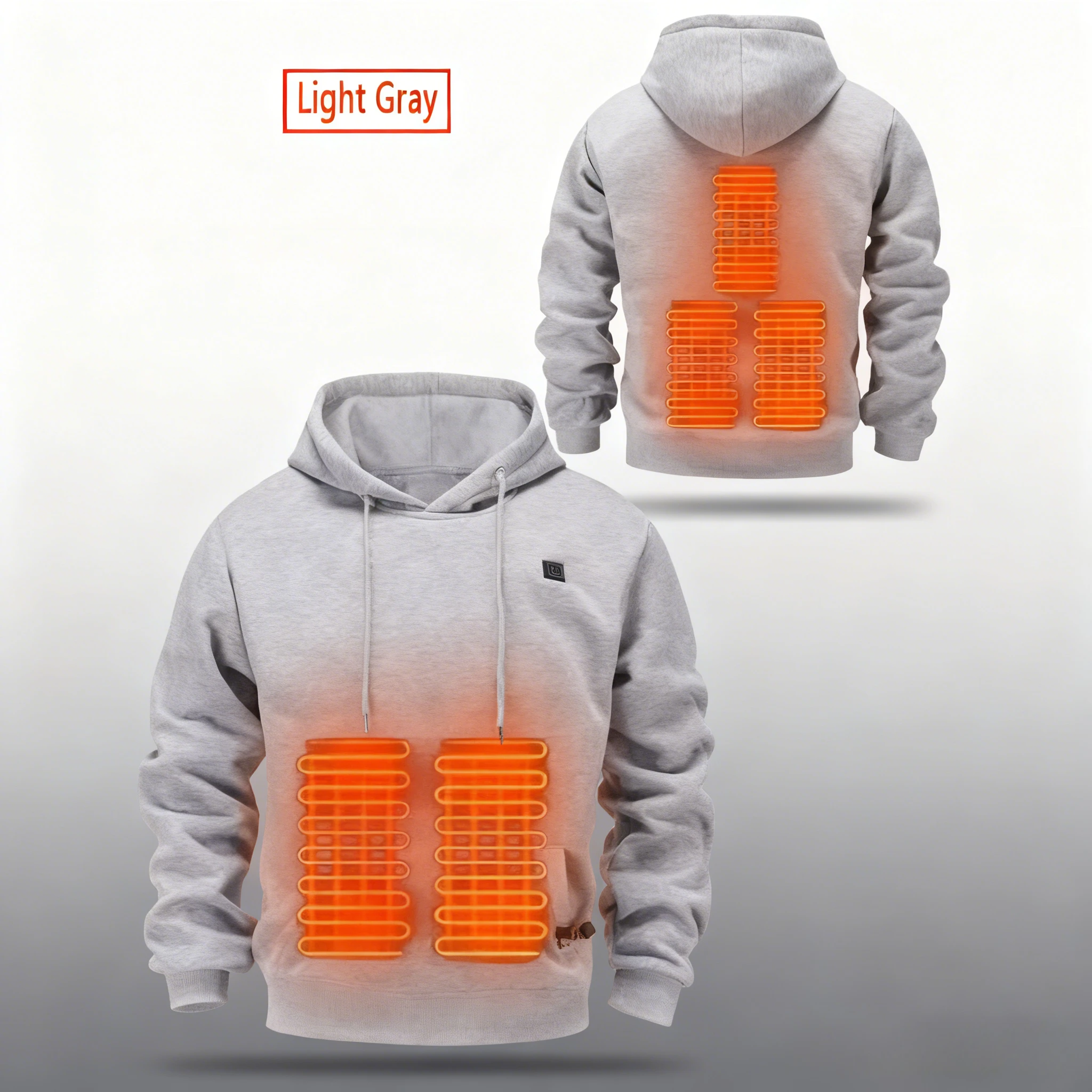 

Men's USB Heated Hooded Fleece Sweater - Warm Electric Heating Sweater for Outdoor Casual Wear
