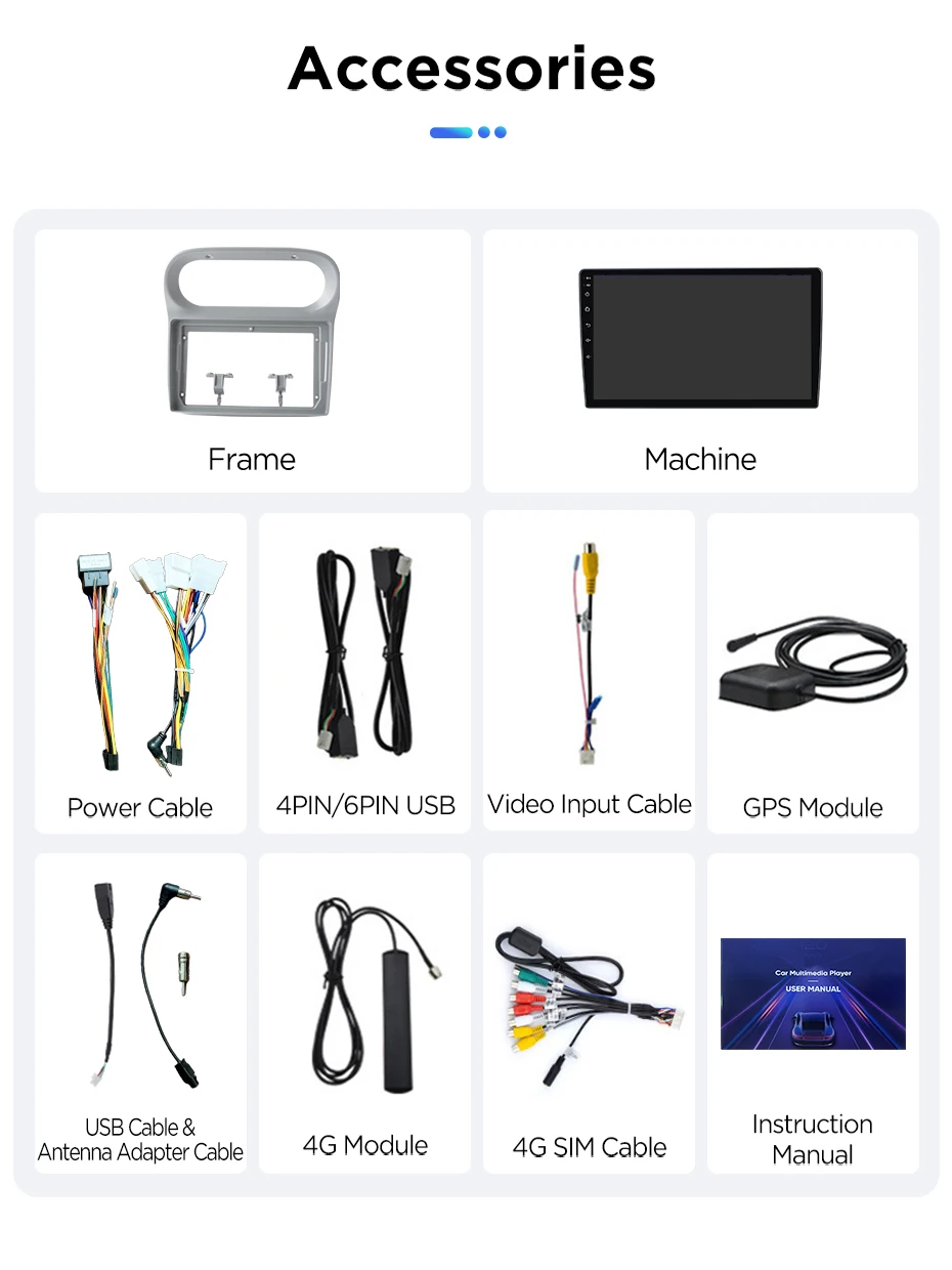 Junsun Kabelloses CarPlay Android Auto Autoradio für Renault Twingo 2005-2013 2 DIN Multimedia-Stereoanlage mit integriertem Kühlventilator, GPS-Navigation, SWC, Bluetooth, FM, RDS, DSP, IPS-Bildschirm, intelligenten Fahrzeugsystemen, 4G, WiFi, 8-Kern-Prozessor – Detail 22