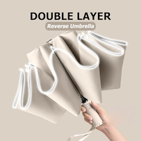 10k Inverted Windproof Double Layer Fully Automatic Resistant Umbrella Luxury Sun Rain Umbrella for Women Men Travel Parasol
