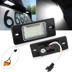 2Pcs Canbus LED Car License Number Plate Light White Lamp For VW Tiguan 2009-2012 Touareg 1G1 2002-2009 Golf 5 Passat B5.5