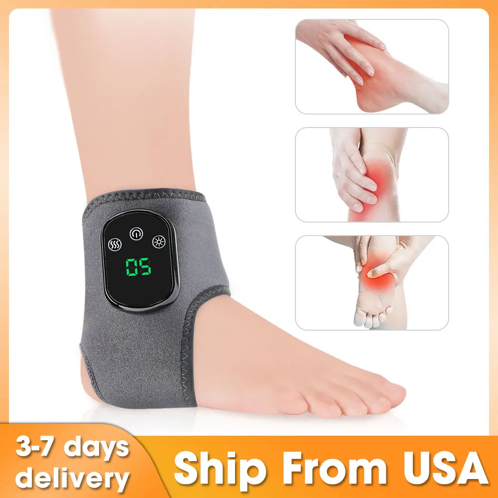 

Foot Ankle Massage Bealt 5 Levels Heating 3 Mode Vibration Cordless Massager Feet Joint Therapy Support Brace Pad Muscle Relax