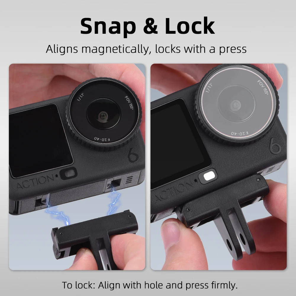 

For DJI OSMO Action 6 Qucik Release Magnetic Two Claw Adapter Mount Accessories Dual Claw Interface
