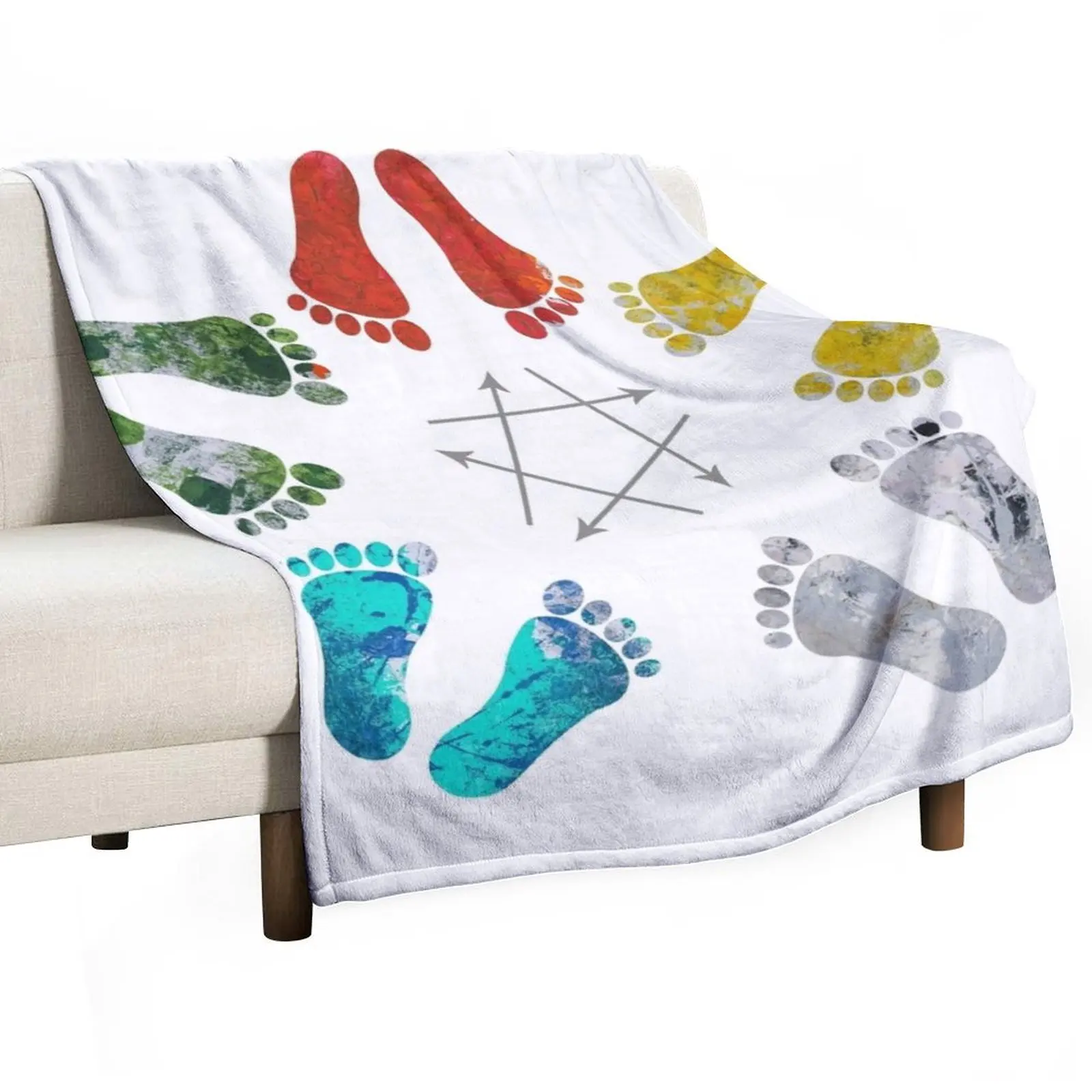 Star of Feet Energy Wheel Throw Blanket Beautifuls Softest blankets ands Beach Blankets