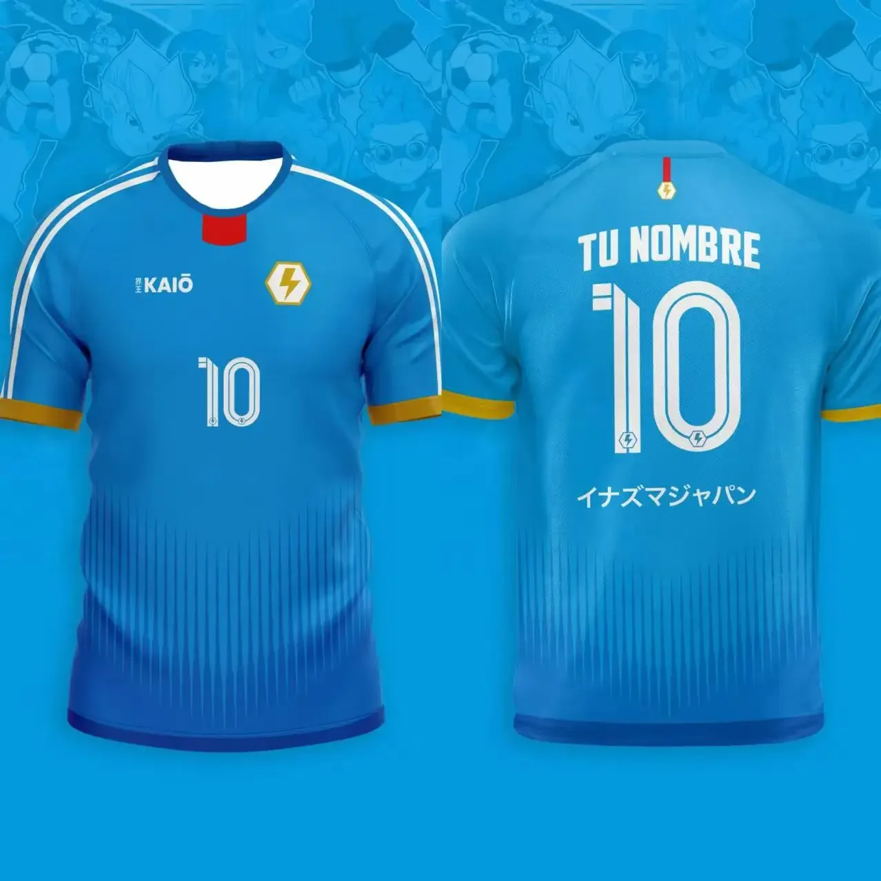 

Inama Eleven Joint Men's short-sleeved football shirt, Japanese animation, children's summer sports shirt