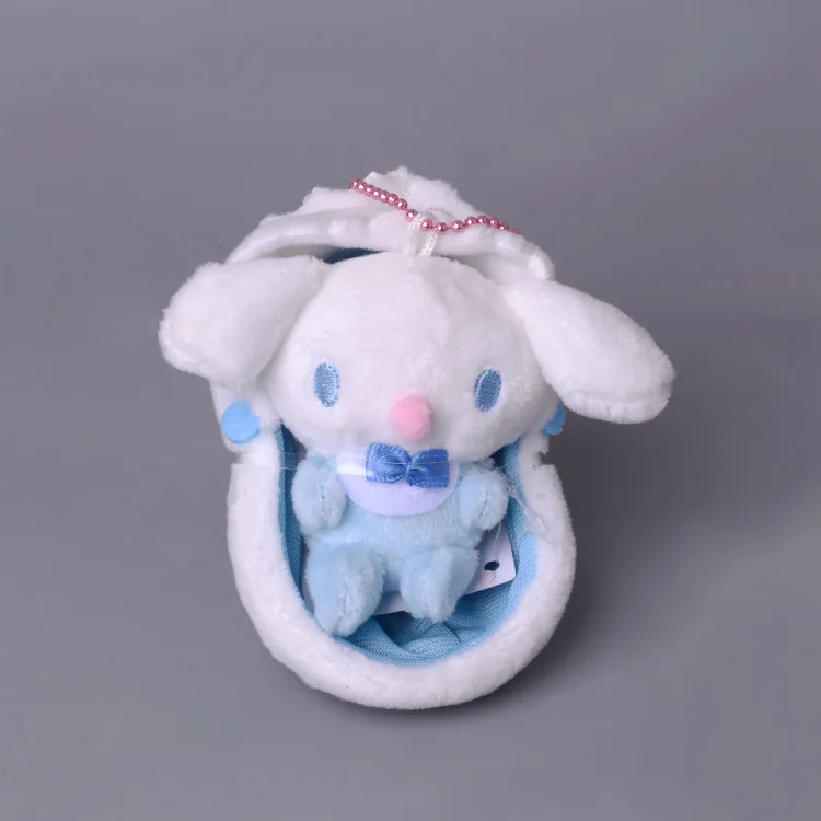 Sanrio culla mascotte Hello Kitty Cinnamoroll Kuromi ciuccio culla bambola di peluche appesa morbida bambola di peluche regalo di compleanno per