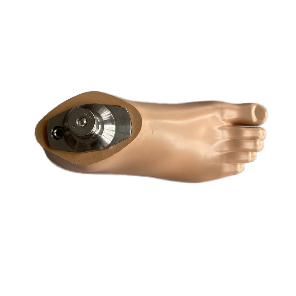 2026 Pé Protético Sach Foot Polyurethane Beige, com Armazenamento de Energia, Certificado CE, Descartável, para Amputados de Membros Inferiores