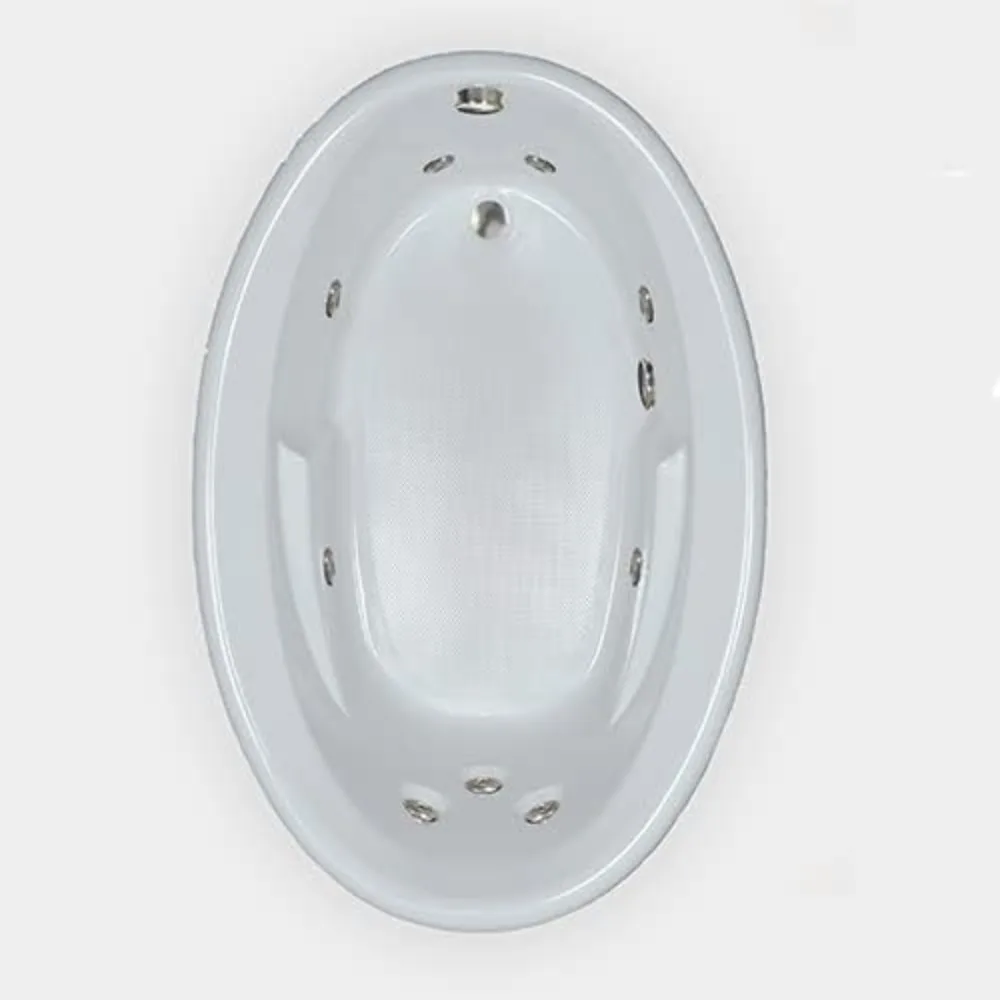 

White Drop-In Whirlpool Bathtub (60 in. x 42 in.) - Includes 12.5 Amp In-Line Heater