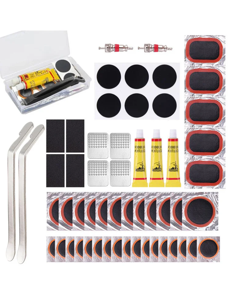 AliExpress NONE Bike Tire Tyre Tube Repair Kit Cycling Flat Tire Repair Rubber Patch Glue Lever Cycling No Glue Bicycle Inner Tube Puncture Tool