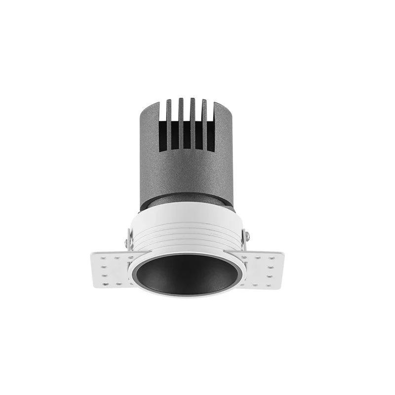 COOJUN Borderless LED Spotlight Anti-glare Home Embedded Adjustable Angle Slow Start Cree Chip Downlight No Main Indoor Lighting