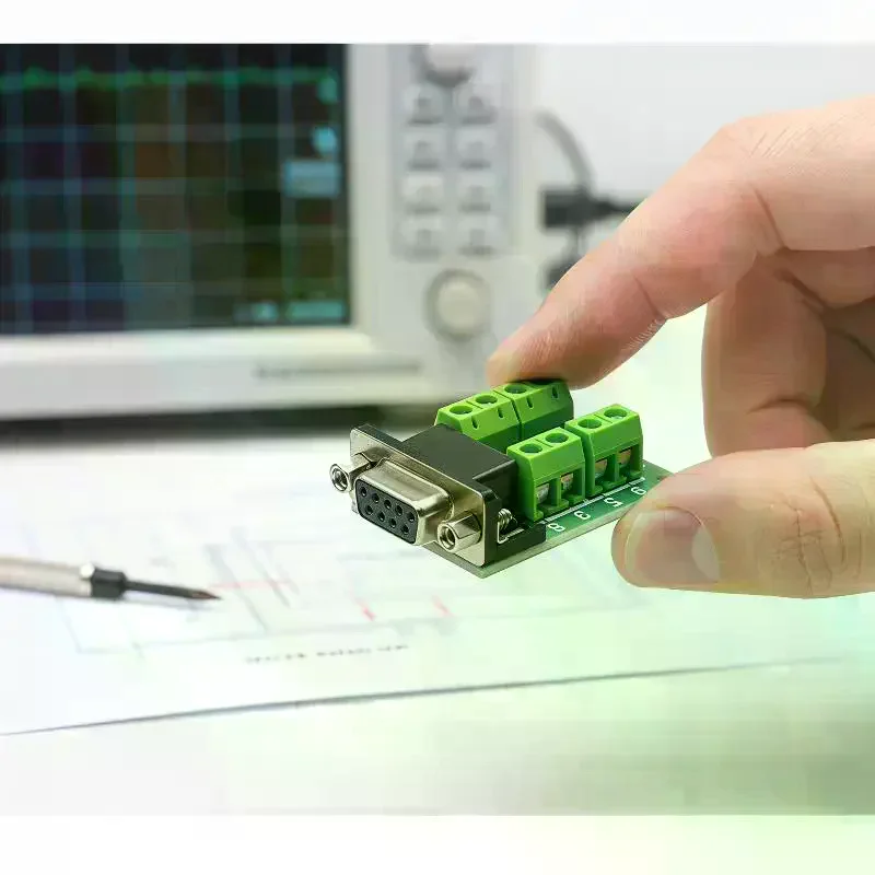 New Db9 Serial Com Transfer-Free Solder Terminals Rs232 Male Connector With Back Side Screw Diy