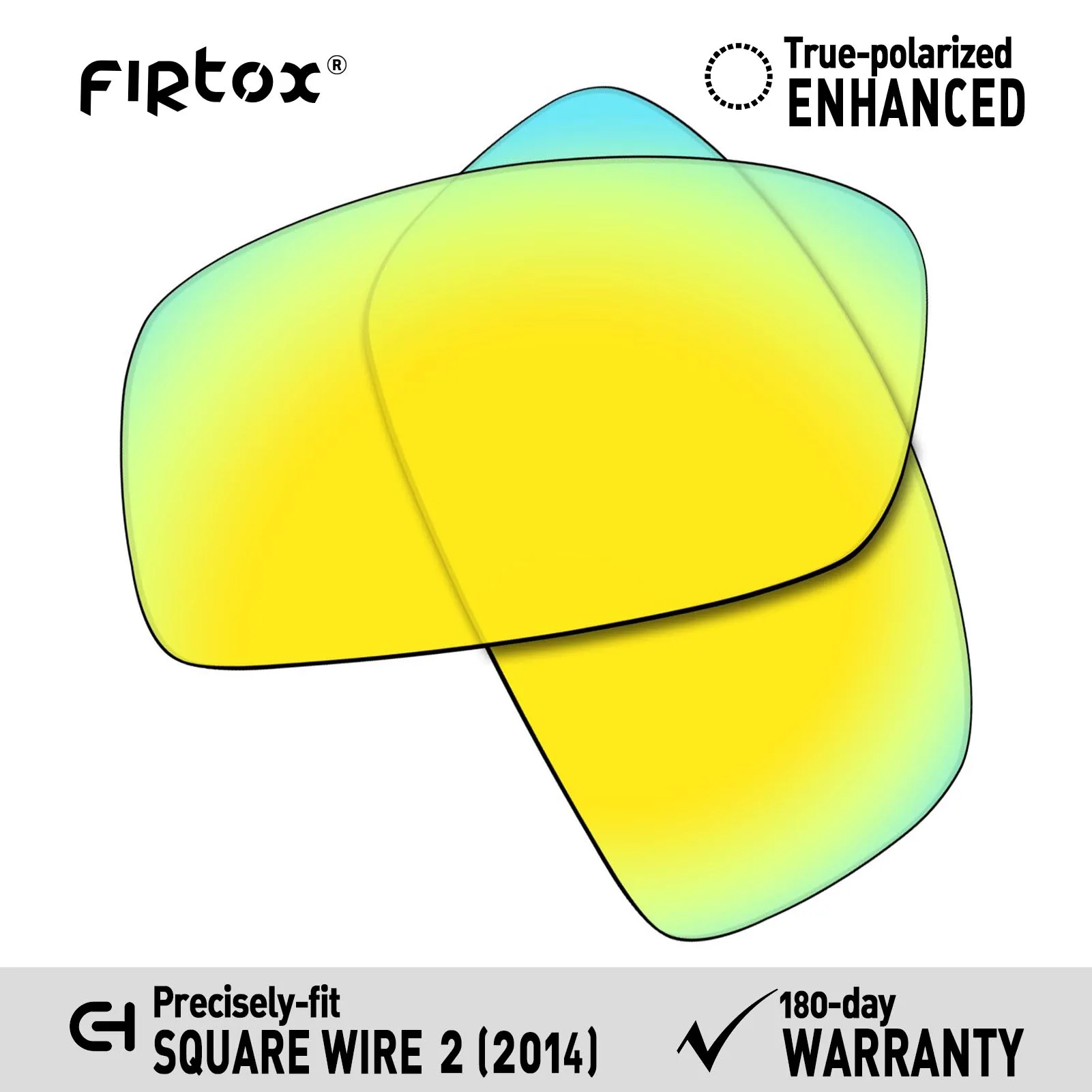 Firtox UV400 Polarized Lenses Replacement for Oakley Square Wire 2 (2014) OO4075 60mm Sunglasses (Lens Only) - Multiple Colors