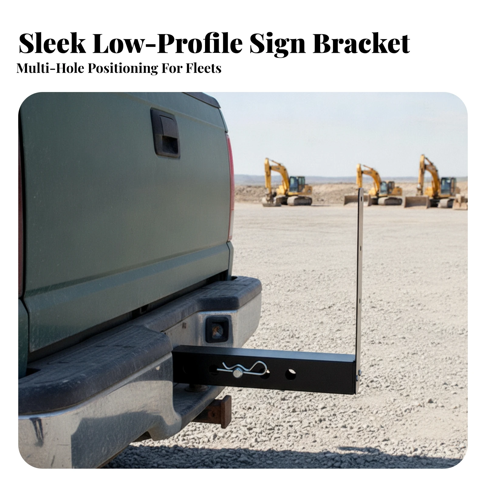 Slow Moving Vehicle Sign Mounting Bracket Corrosion-Resistant Hitch-Mounted Sign Bracket High-Strength Steel Anti-Rust