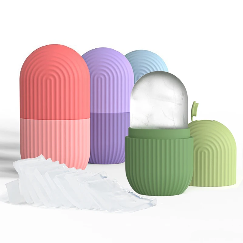 Silicone Ice Facial Roller Skin Care Beauty Lifting Contouring Ice Tray Ice Globe Ball Eye Roller Facial Treatment Massager