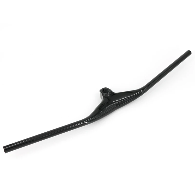 New -17 Degrees Angle Mountain Bike MTB Bar Glossy Matt UD Full Carbon Fibre Bicycle Handlebar And Stem Integrated