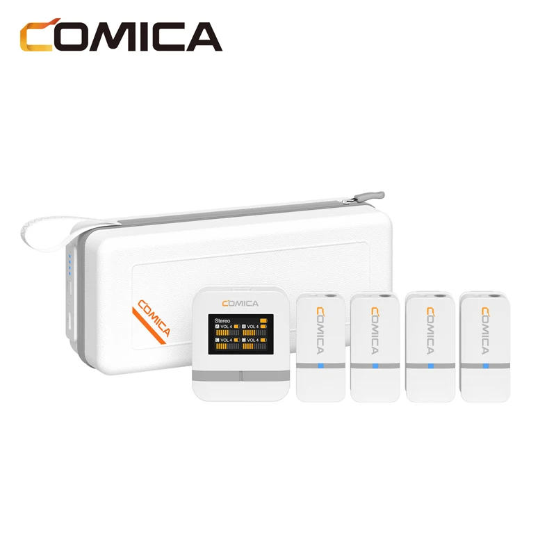 COMICA Vimo Q Four-channel Mini Wireless Microphone Wireless Microphone With USB-C Charging Case for Camera Smartphone PC