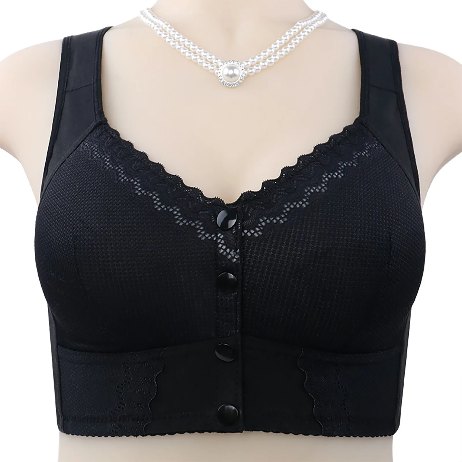 Moona Bra For Senior Front Closure Breathable Bra For Seniors Wirefree Bras For Older Women Sports Bras Pack Bra for Women