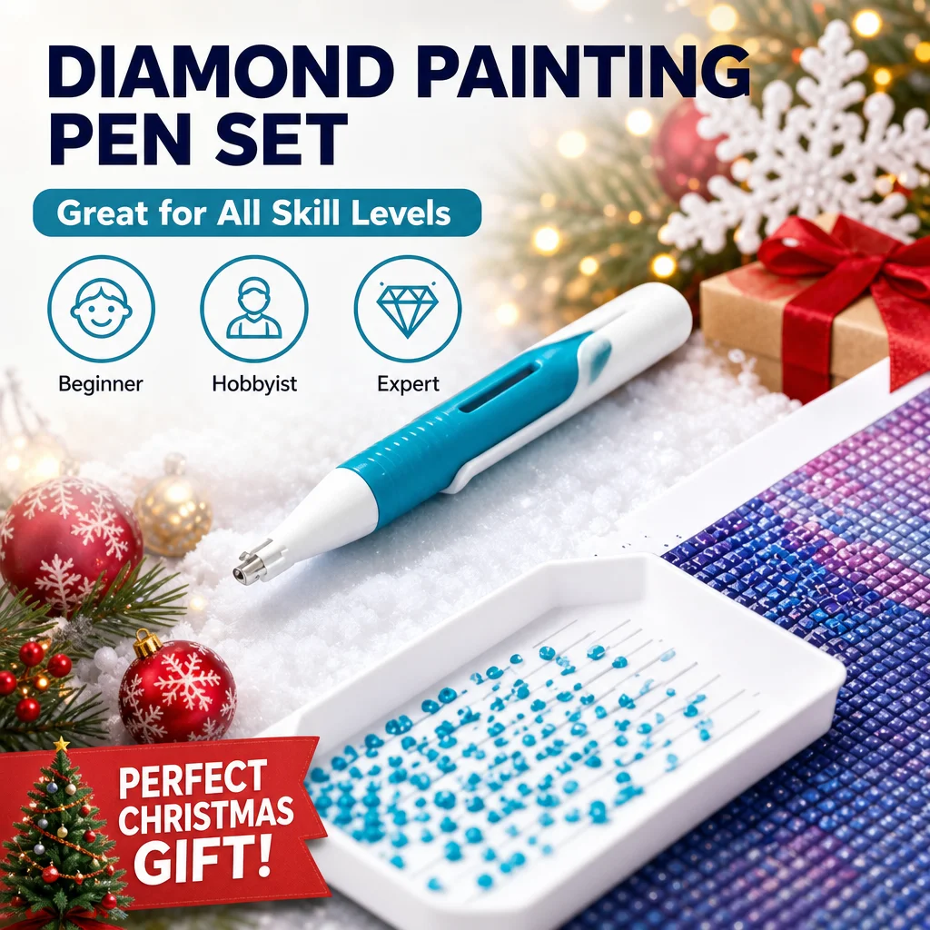 1PC Beadblitz Diamond Art Pen Dispenser, Automatic Diamond Painting Bead Dispenser, Ergonomic Diamond Art Stylus Pen 2.8mm Round