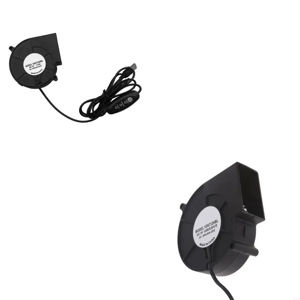 

P82E Эффективный 9733 USB -охлаждающий вентилятор для барбекю и 3D -печати с дополнительным управлением скоростью