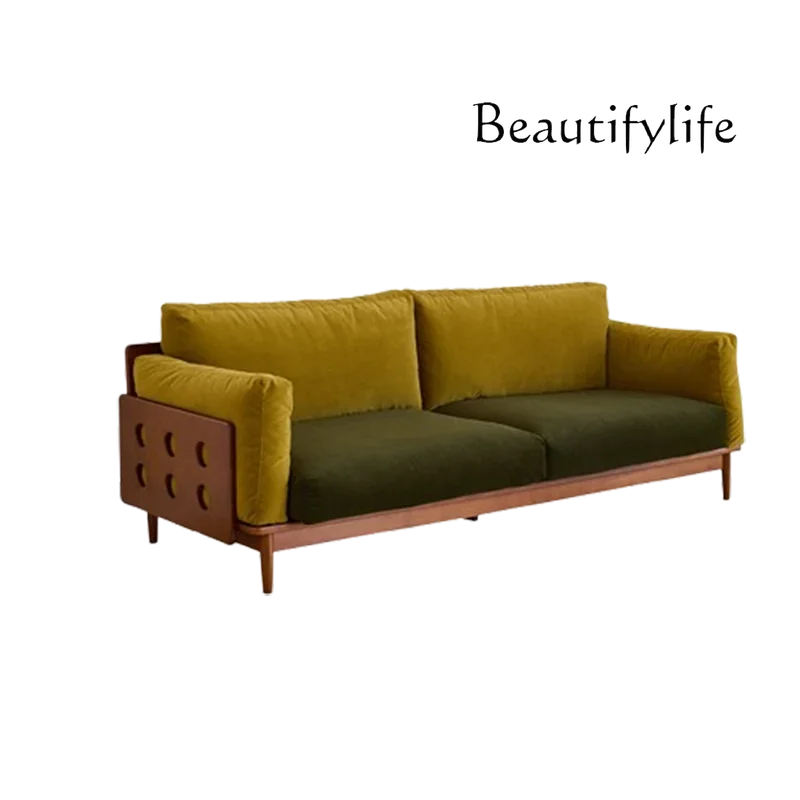 

Y Adults Green Living Room Couch Velvet Reclining Villa Wooden Modern Lounge Sofas Chaise Double Luxury Divano Letto Furniture