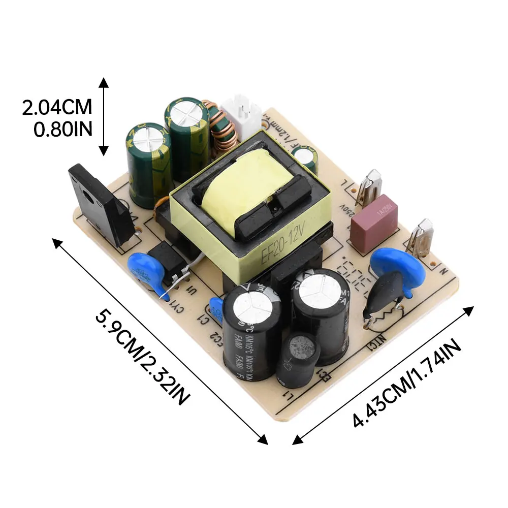 AC100-240 to DC12V 2A 24W AC-DC Switch Power Supply Module Overvoltage Overcurrent Short Circuit Dual Protection Power Supply