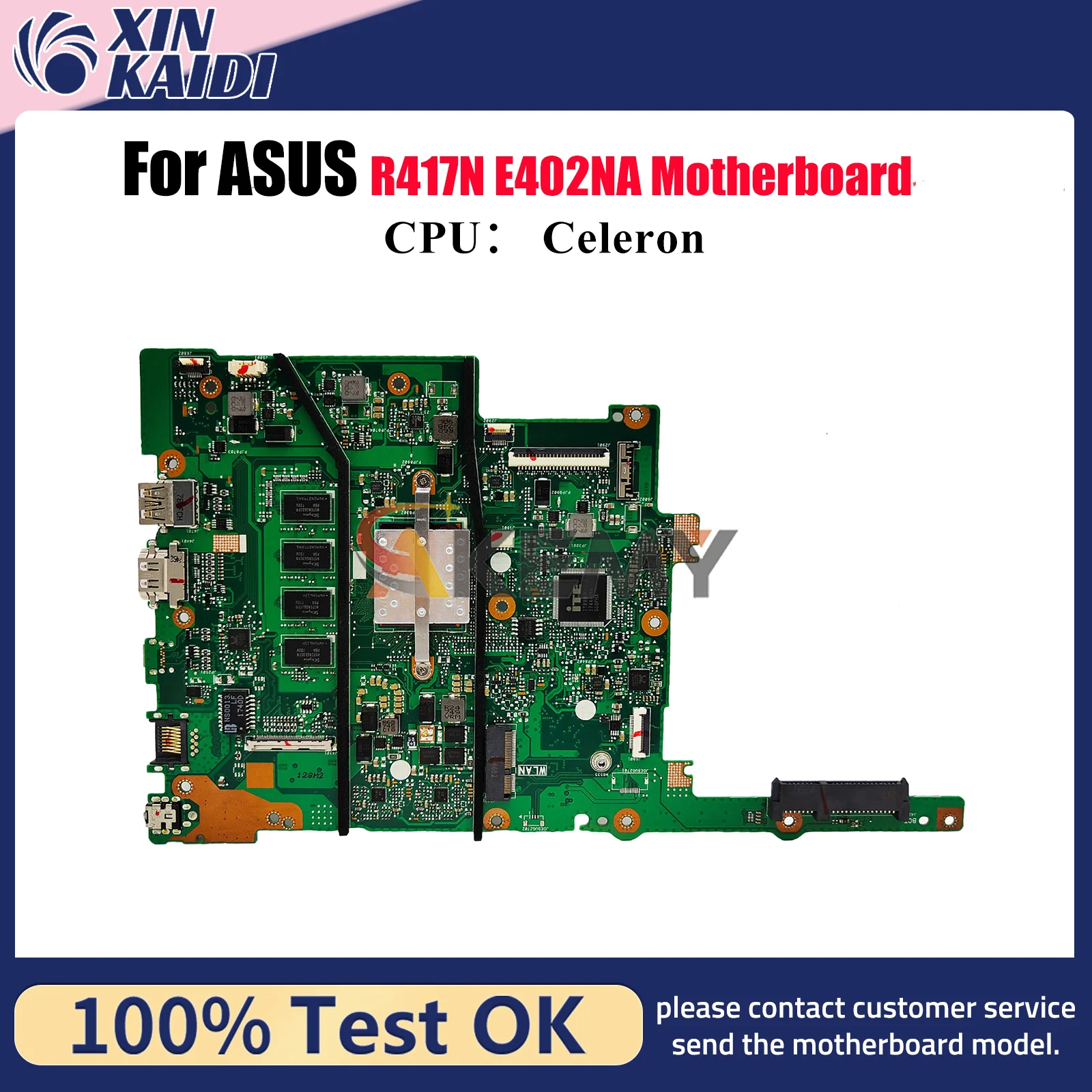 

E402NA Laptop Motherboard For ASUS EeeBook E402NA E402N R417N Notebook Mainboard With Celeron CPU 100% tests OK fast shipping