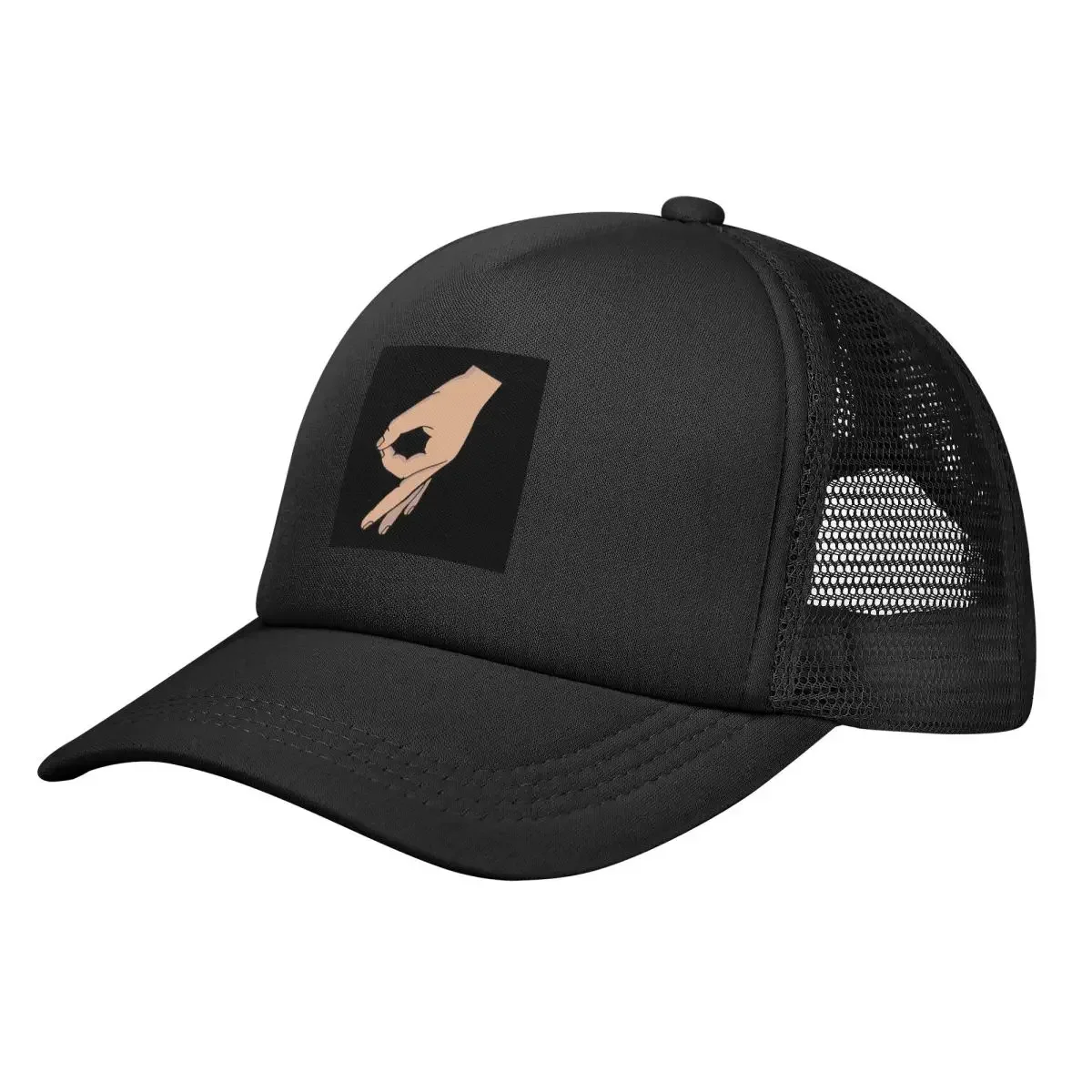 Circle Game Hand Gotcha Meme Made You Look Mesh Baseball Caps Snapback Fashion Baseball Hats Breathable Casual Casquette