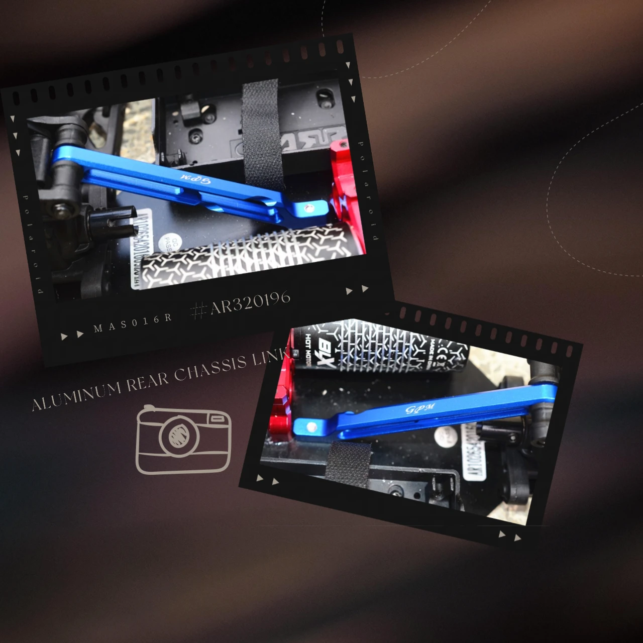 وصلة الهيكل الخلفي من الألومنيوم GPM لـ ARRMA 1/8 Outcast 6S، Notorious 6S، Typhon 6S #1