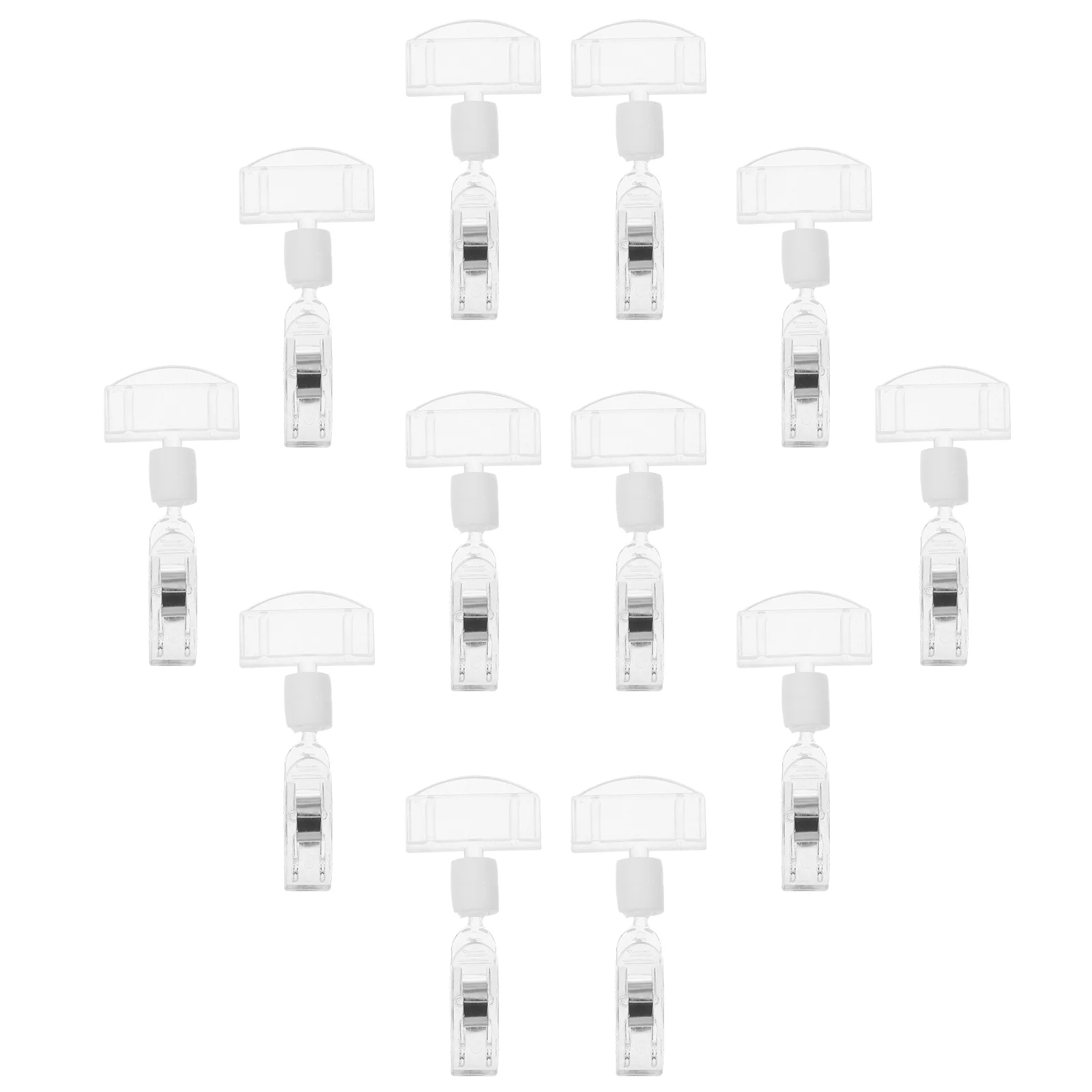 

12 Pcs Label Pop Advertising Clip Labels Name Tag Clips Product Display Price Abs Poster