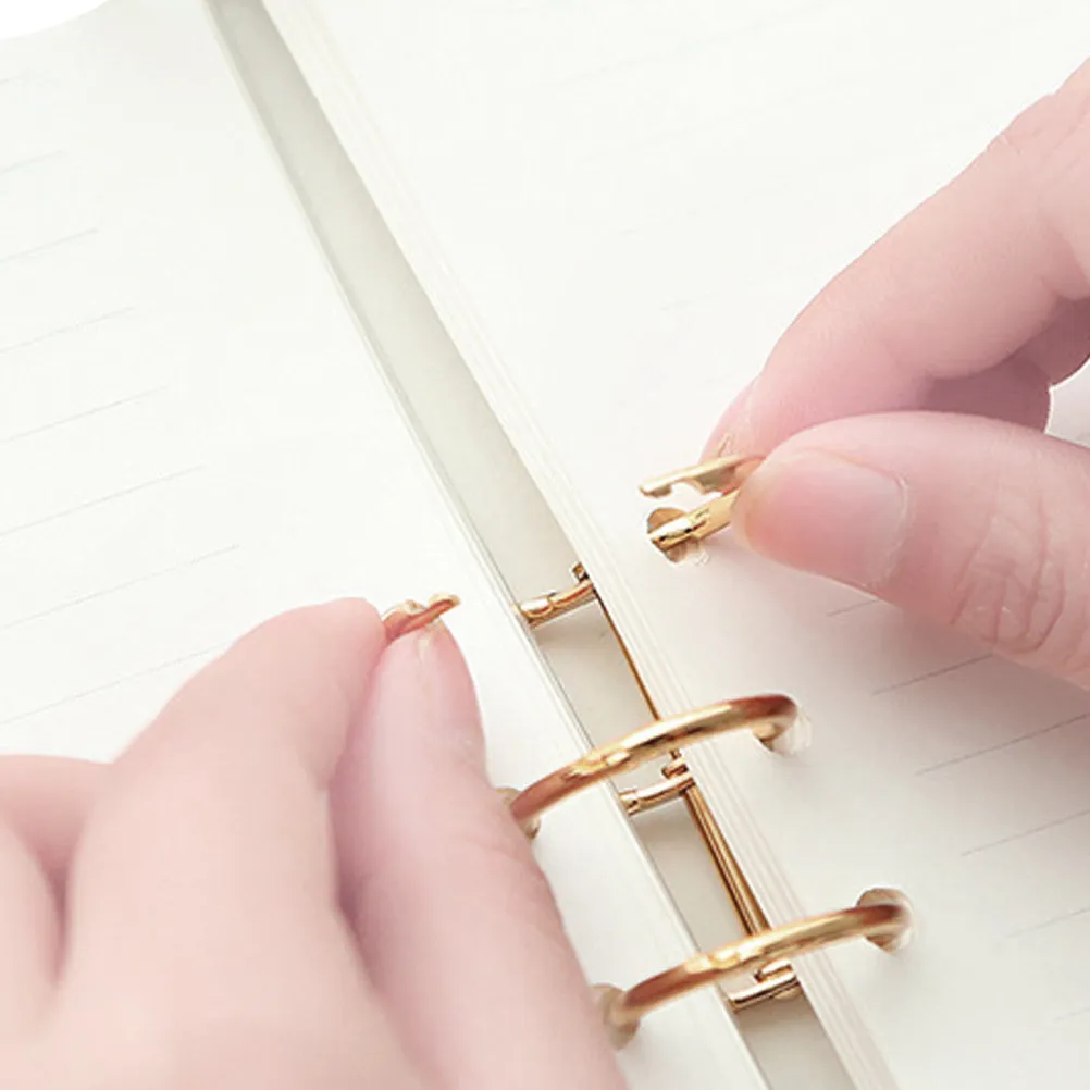 8Pcs Rust Resistant Metal Binder Rings Easy Open Close Book Rings for Loose Leaf Notebooks Index Cards Flash Cards DIY Projects