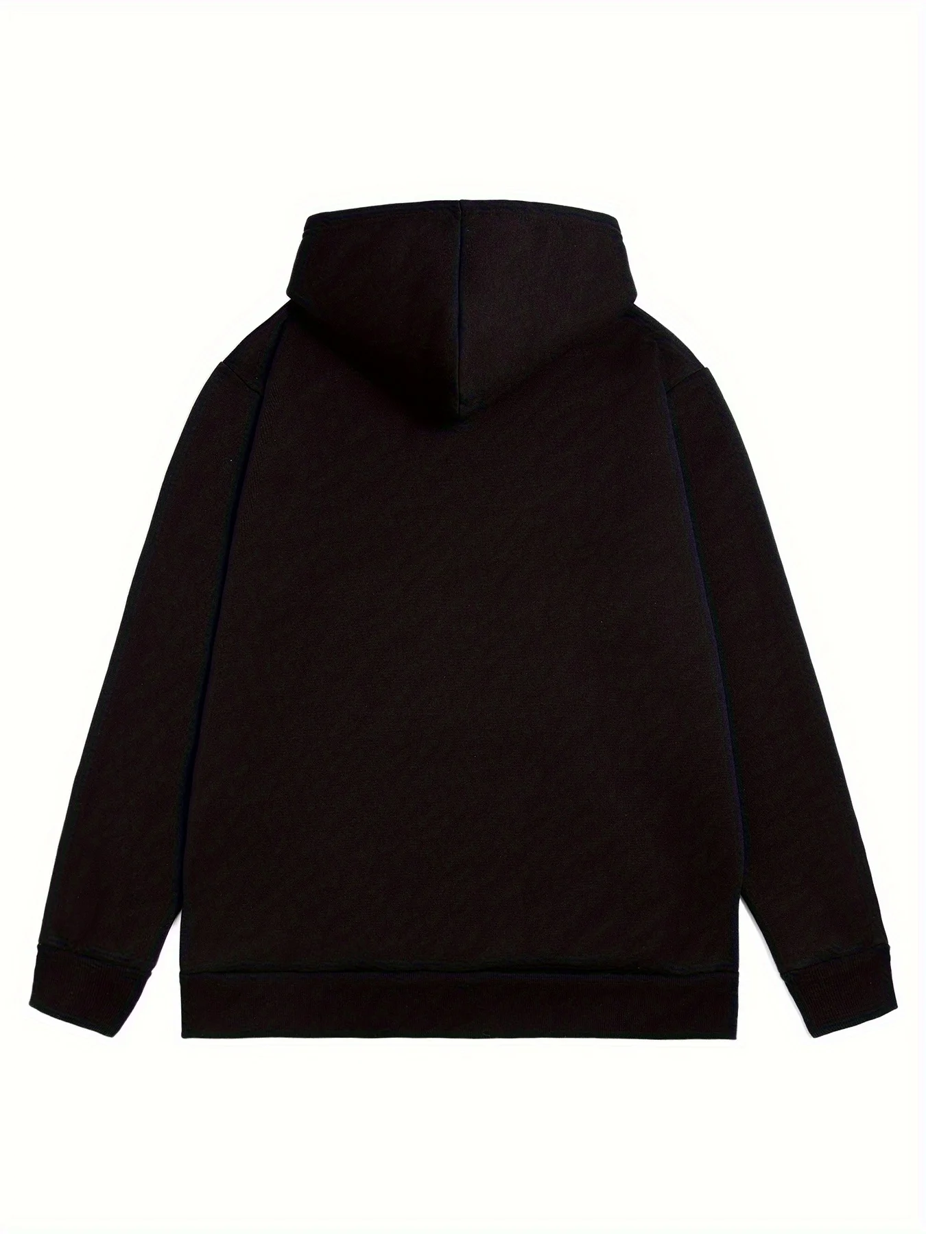 Herren Herbst/Winter Hoodie Einfacher Schriftzug-Druck Lässiger Sport-Sweatshirt Lockerer Fleece-Gefütterter Langarm-Kapuzenpullover – Detail 5