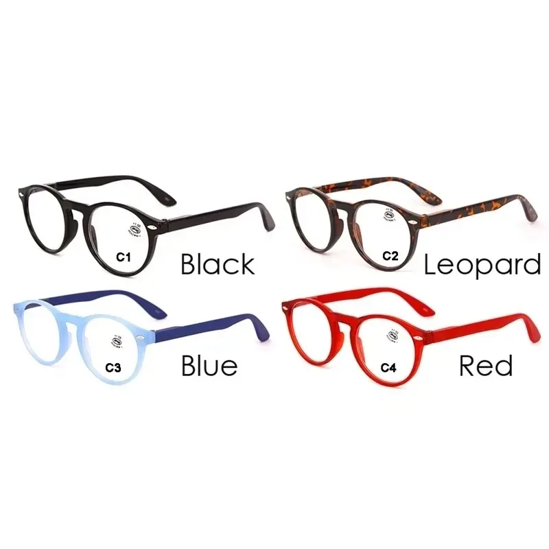 Modische Runde Brillen für Damen, Fake-Computerbrille für Herren, Vintage Runde Lesebrille, Brillengestell für Frauen +0 – Detail 1