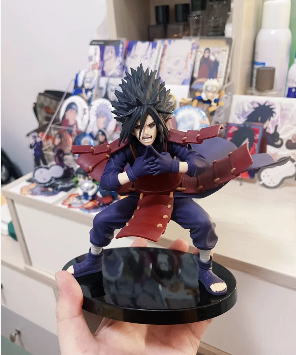 

In Stock Bandai Original BANPRESTO Naruto Shippuden VIBRATION STARS Uchiha Madara PVC Anime Action Figure Collectible Model Toys