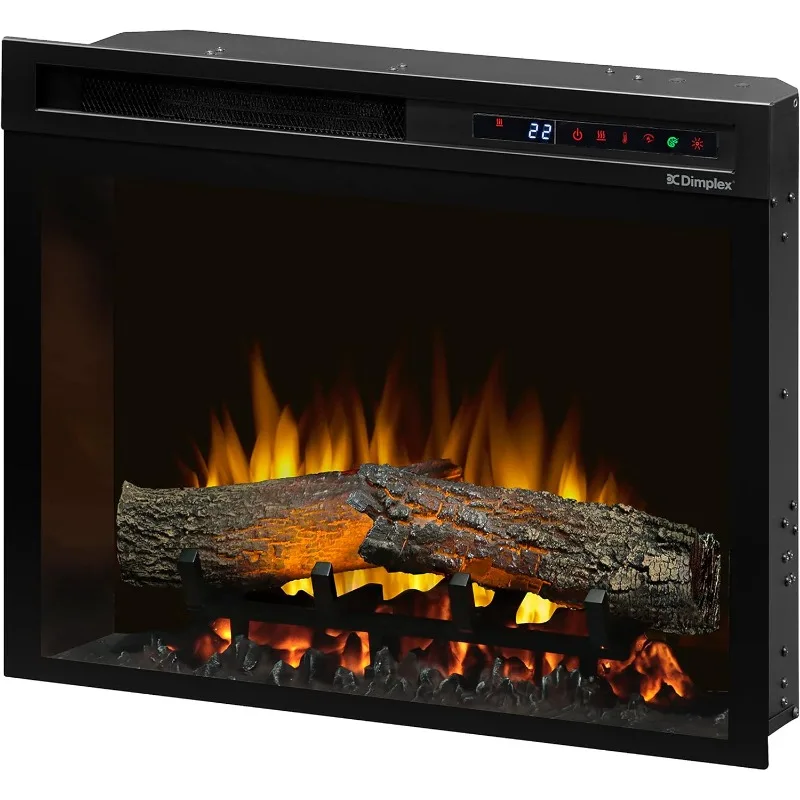 Dimplex 23 Inch Built-in Electric Fireplace - Multi-Fire XHD Firebox with Logs and Realistic Multi-Color Flames | Model: XHD23L