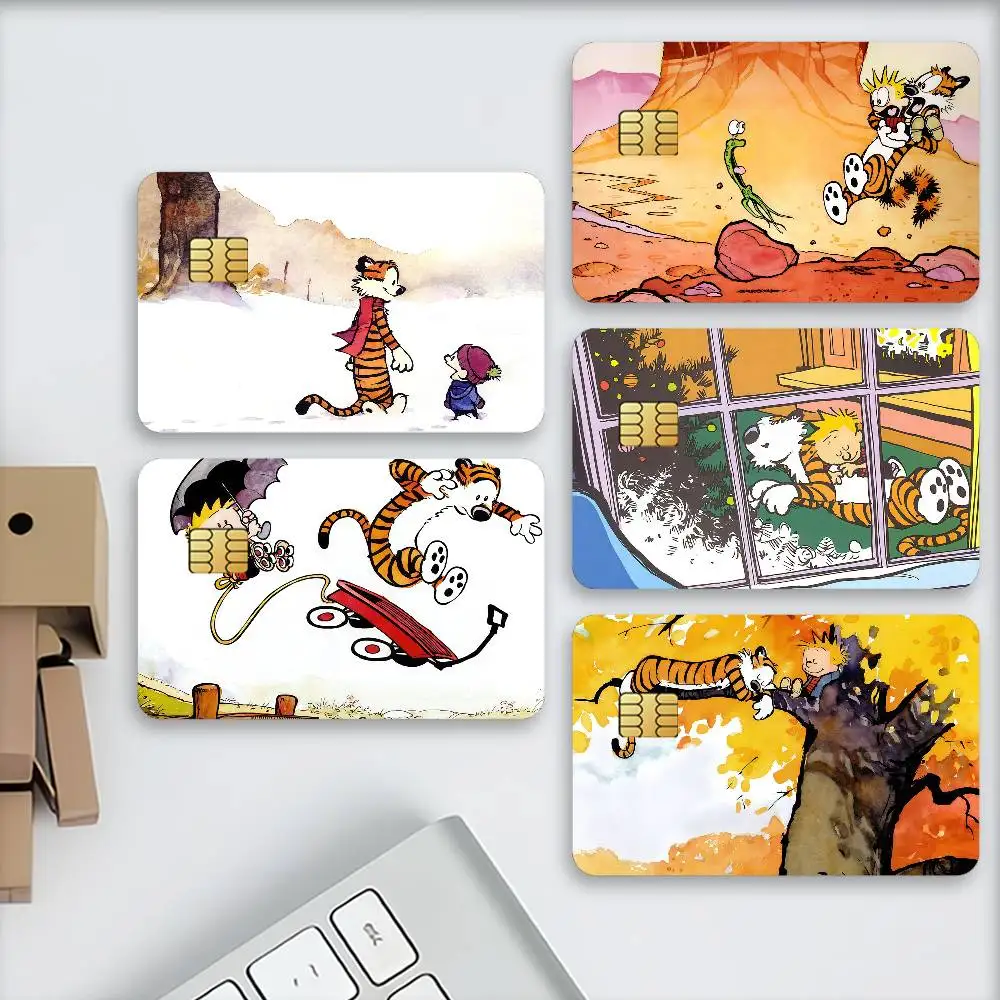 Fairy Tale Books C-Calvin And H-Hobbes Waterproof Card Stickers For Credit Cards Debit Cards And Transit Cards 4pcs