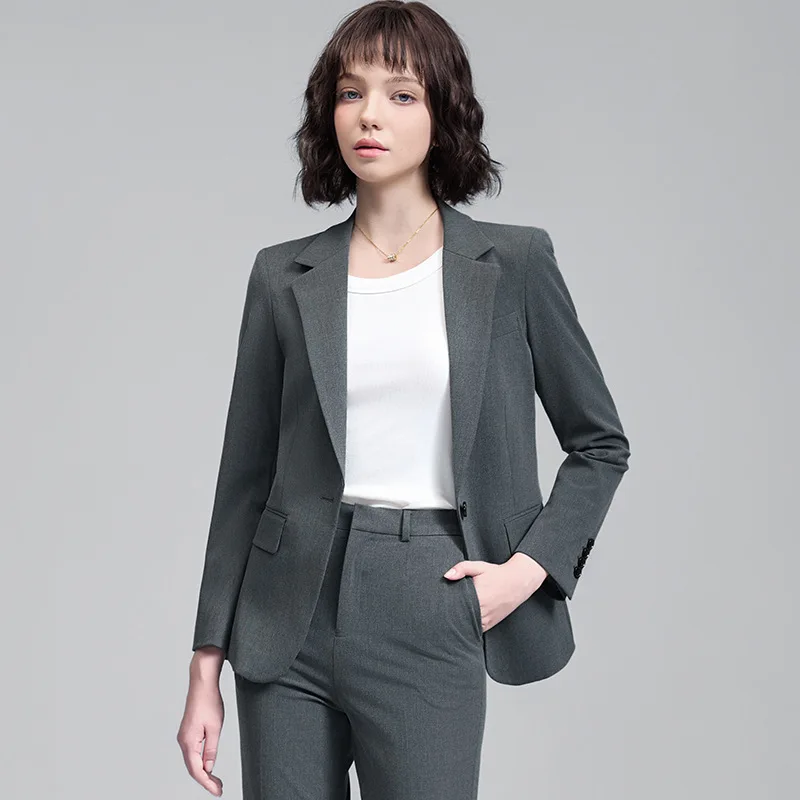 

Осенне-зимний модный профессиональный маленький костюм, куртка с воротником, женский костюм, элегантная высококачественная элегантная официальная рабочая одежда