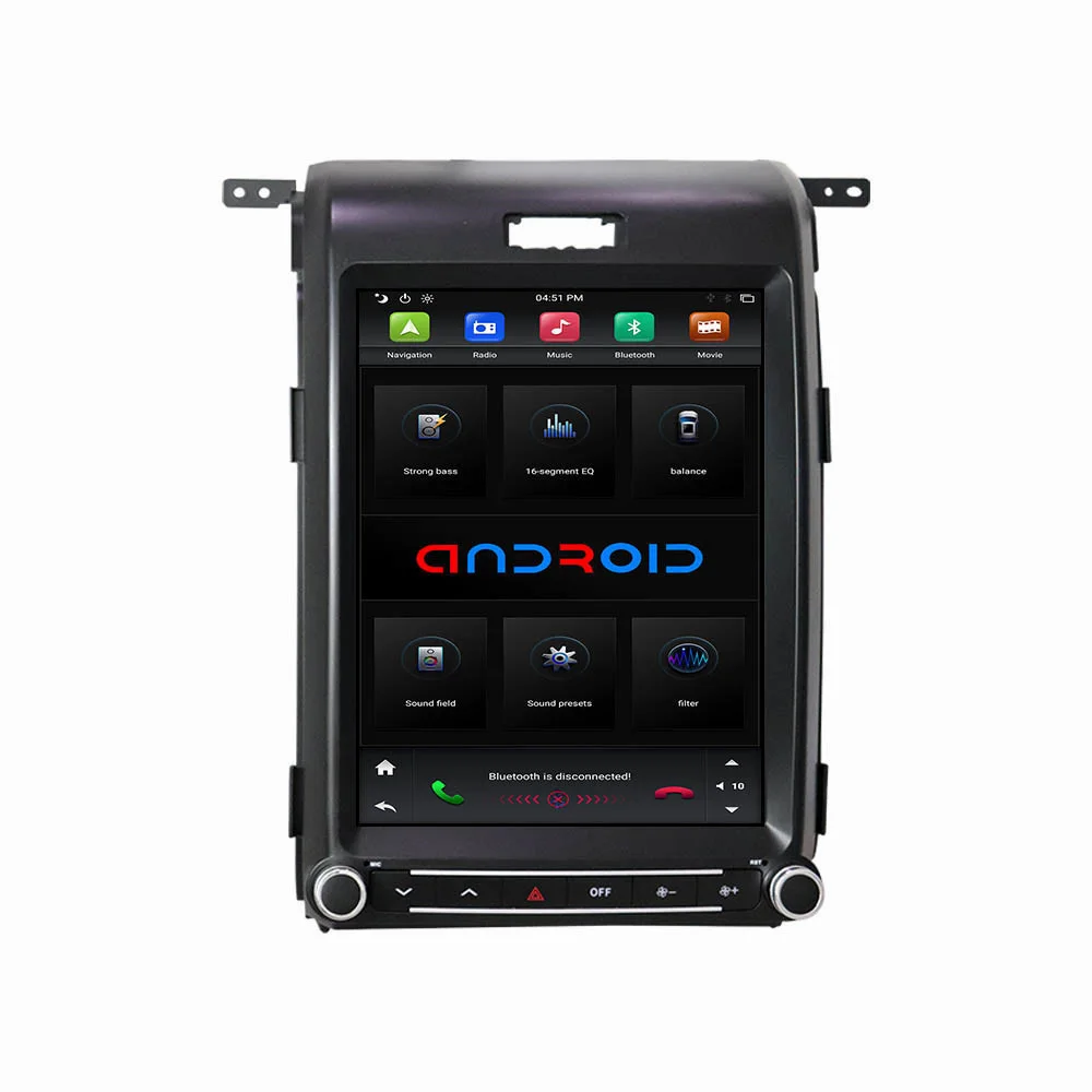 12.1 "Android13 شاشة عمودية سيارة راديو الوسائط المتعددة لفورد F150 2009-2014 دليل/السيارات التيار المتناوب Carplay 1 Din نظام تحديد المواقع والملاحة ستيريو