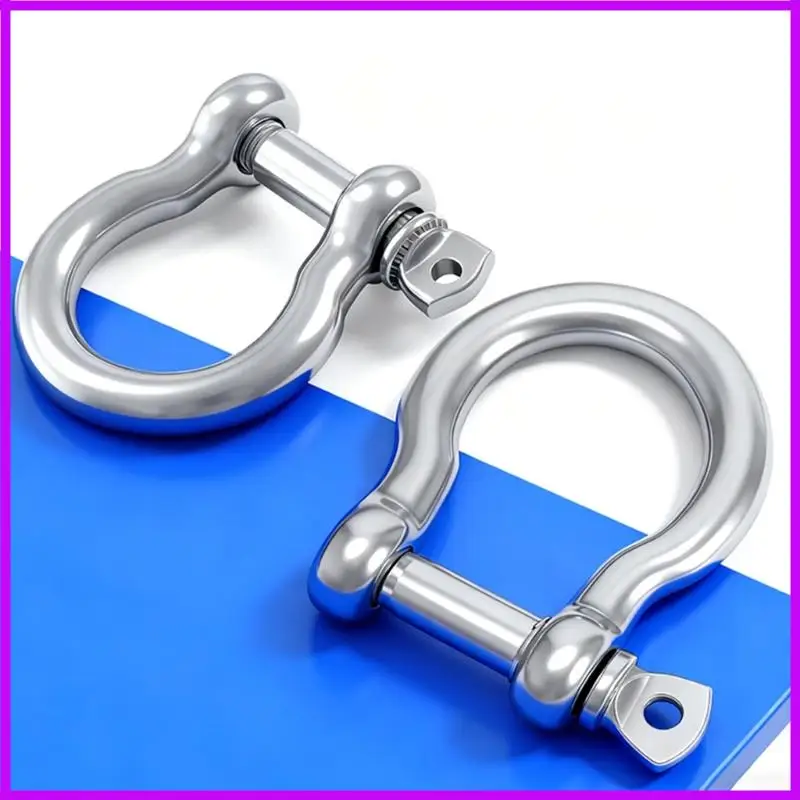 304 Stainless Steel Japanese/European Bow Extended Shackle Sailing Shackles D Shaped Bow Shackle Marine Hardware for Rigging